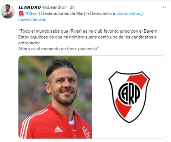 La Segunda Prueba De Demichelis El Once De River Ante Rayados De