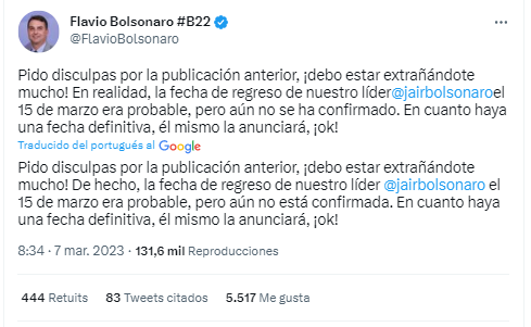 El Hijo De Jair Bolsonaro Reanima Las Especulaciones Sobre Su Regreso A