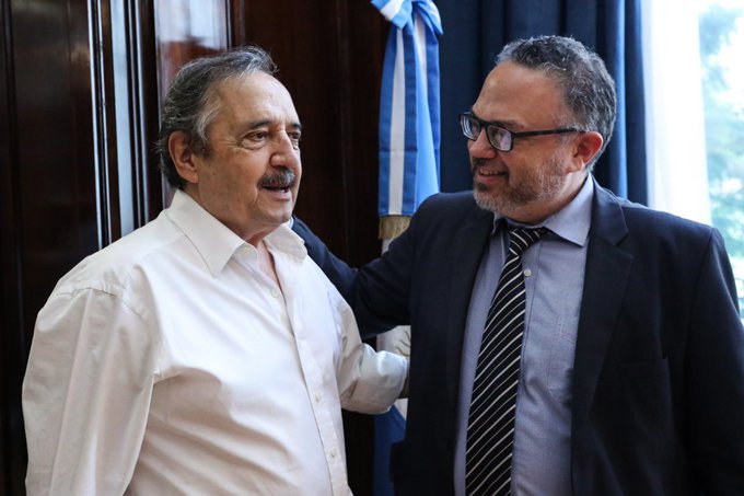 Kulfas con Ricardo Alfonsín Kulfas para ratificar la embajada para Alfonsín
