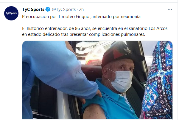 "Preocupación": el exDT de River Carlos Timoteo Griguol ...