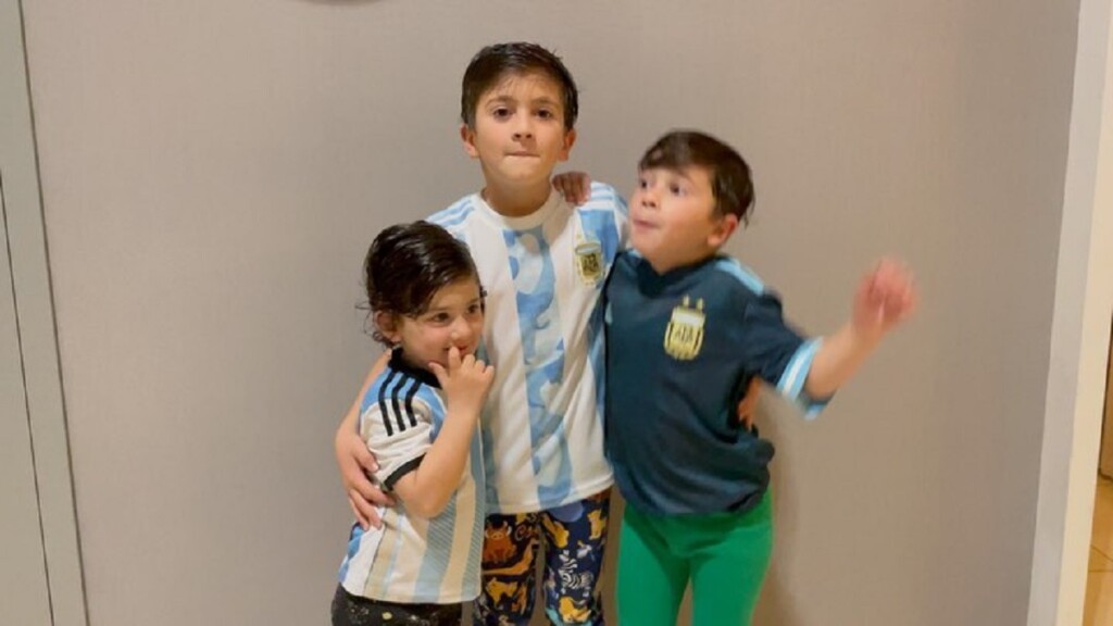 El tierno video de los hijos de Lionel Messi festejando la obtención de