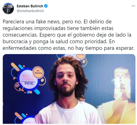 ¡SON UNOS PAYASOS! Esteban Bullrich quiso pegarle al Gobierno y cayó en una fake news contra un influencer