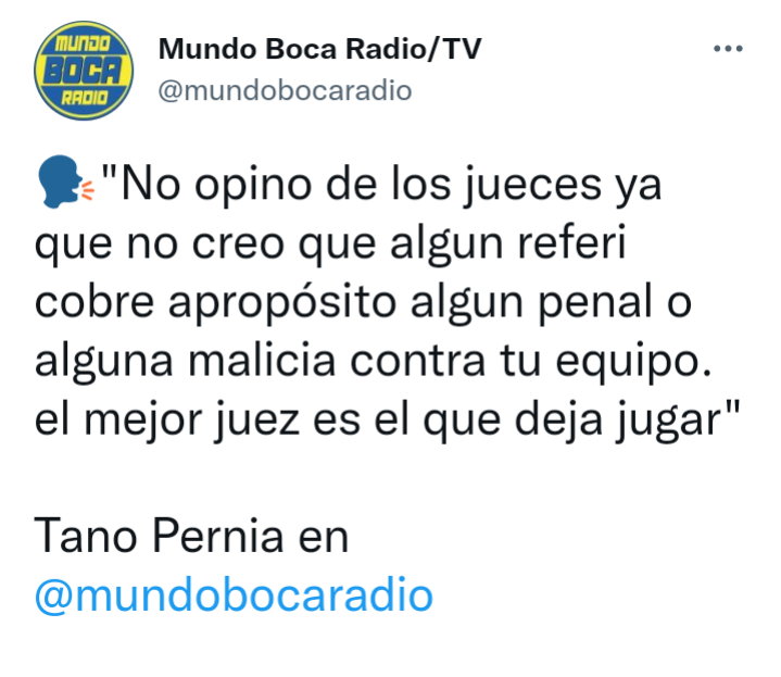 El Mejor Juez Es El Que Deja Jugar : La Opinión De Un Exjugador De Boca ...