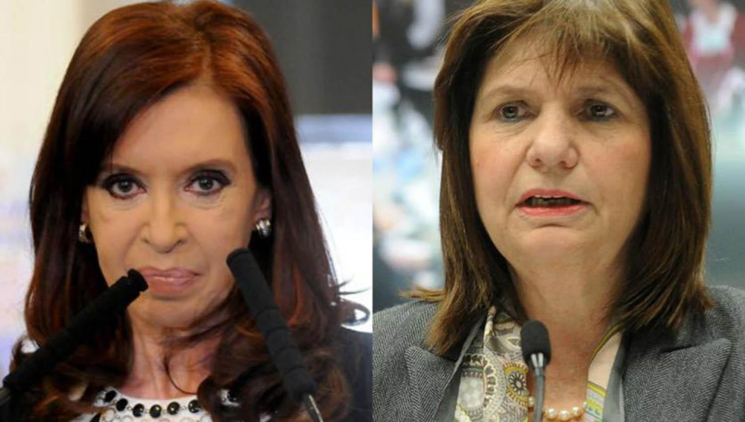 Cristina Kirchner y Patricia Bullrich