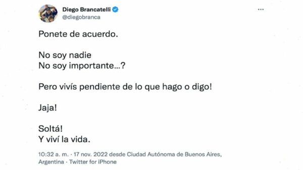 «Soltá»: Diego Brancatelli volvió a arremeter contra Yanina Latorre