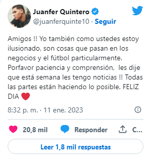 Juanfer Quintero Rompió El Silencio En Medio De La Definición De Su ...