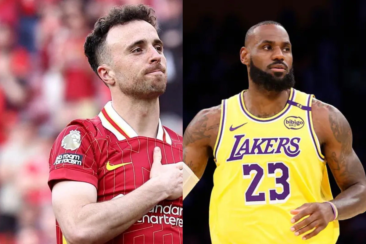 Diogo Jota y Lebron James