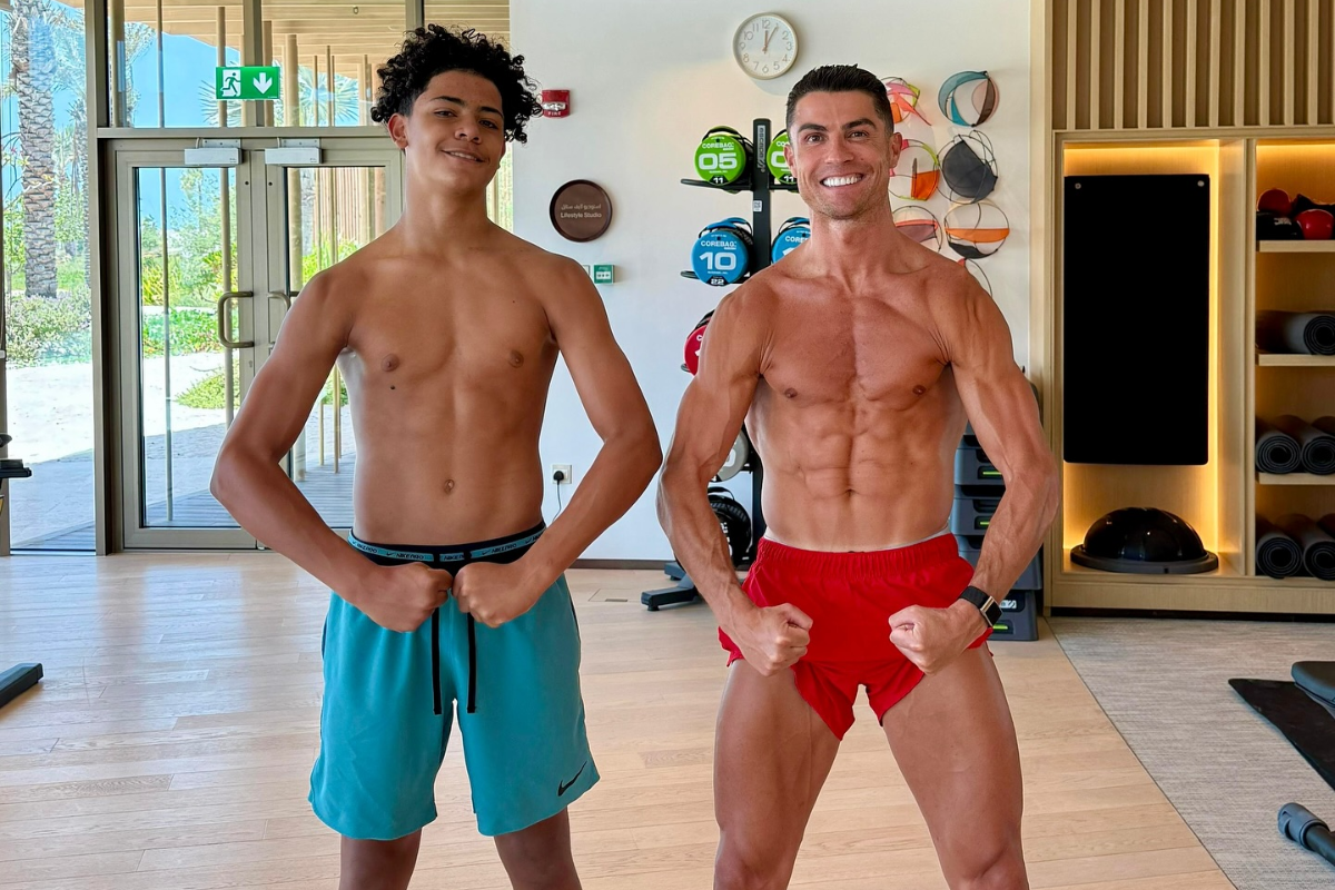 Cristiano Ronaldo y Cristiano Ronaldo Jr.