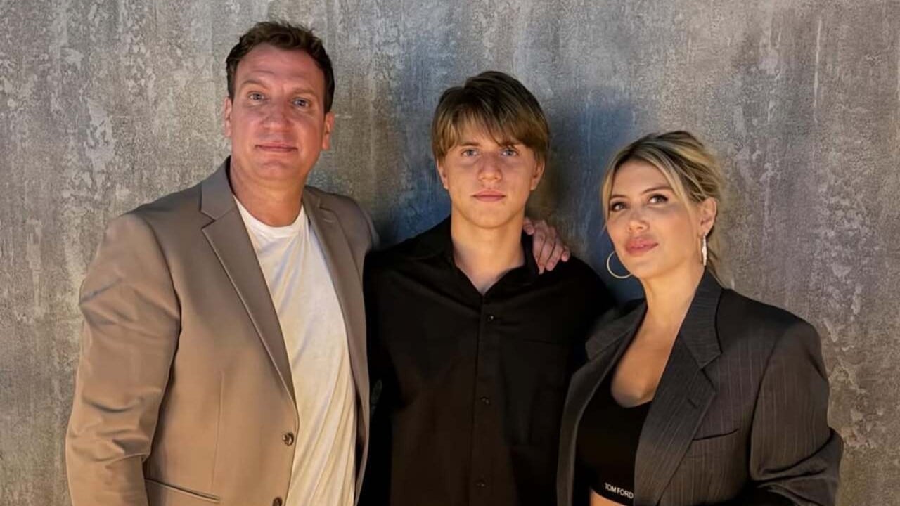 Maxi López, Valentino y Wanda Nara