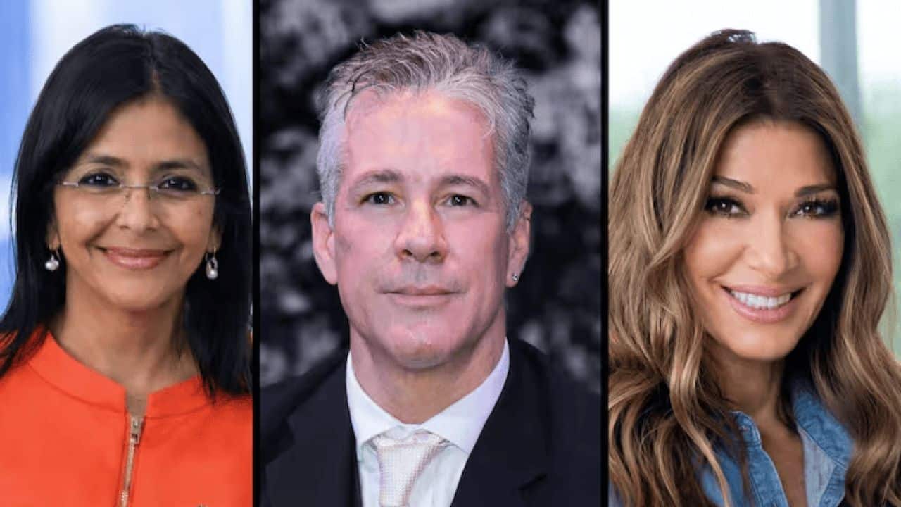 Delcy Rodríguez, Fernando Carillo y Catherine Fulop