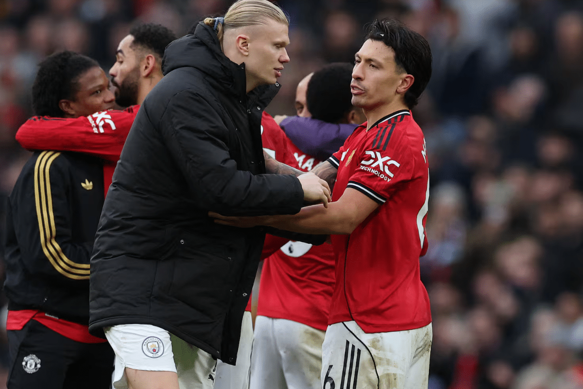 Haaland y Lisandro Martínez