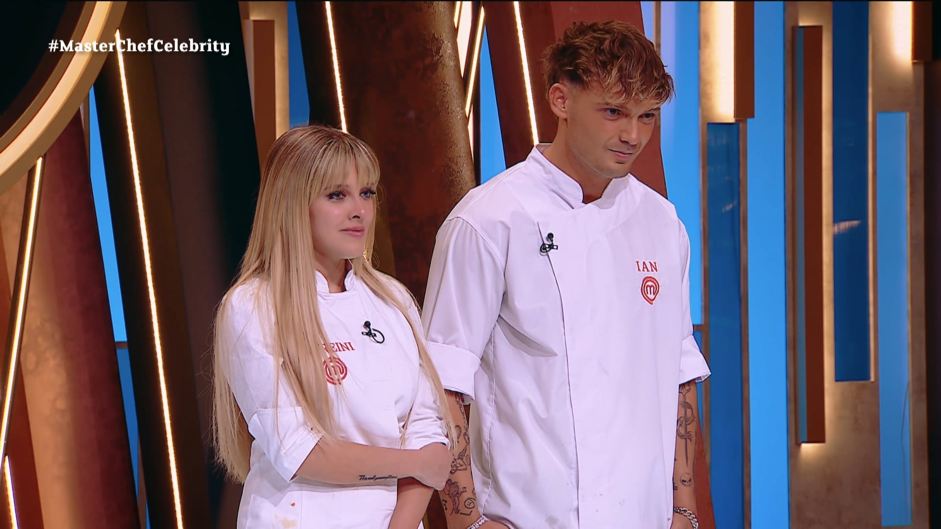 Ian Lucas y La Reini en MasterChef Celebrity