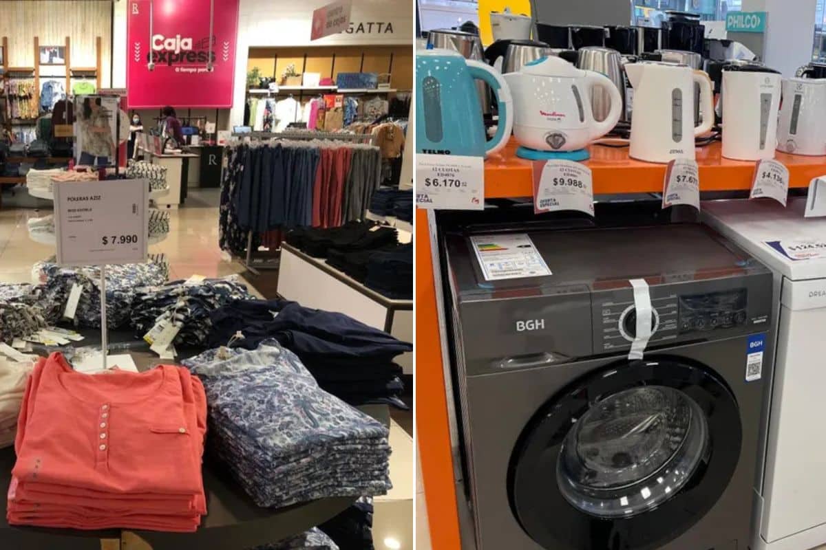 Electrodomésticos e indumentaria