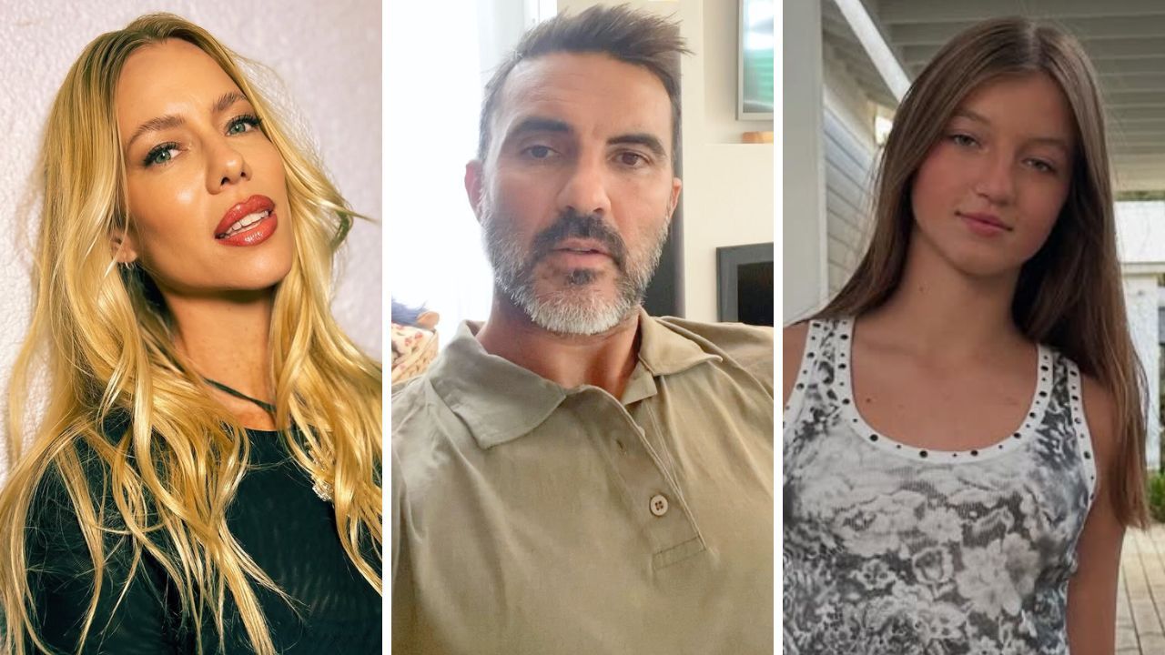 Nicole Neumann, Fabián Cubero y Allegra Cubero