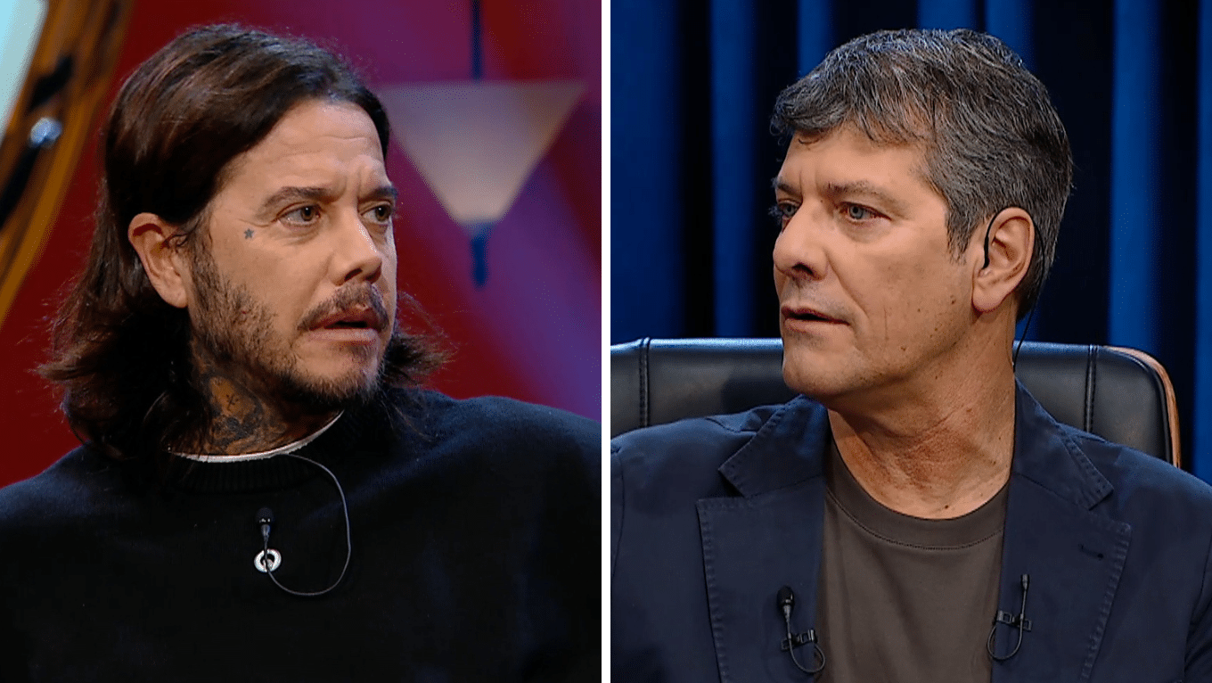 Sebastián Ortega con Mario Pergolini