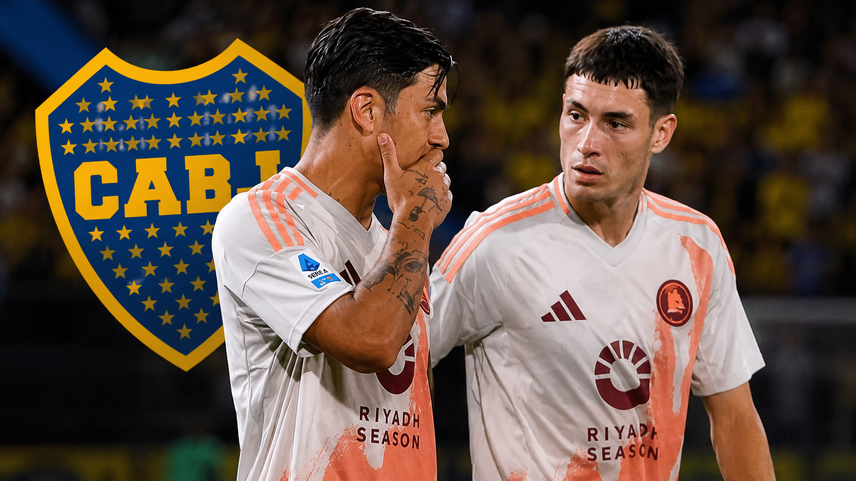 Dybala y Soule Roma y Boca