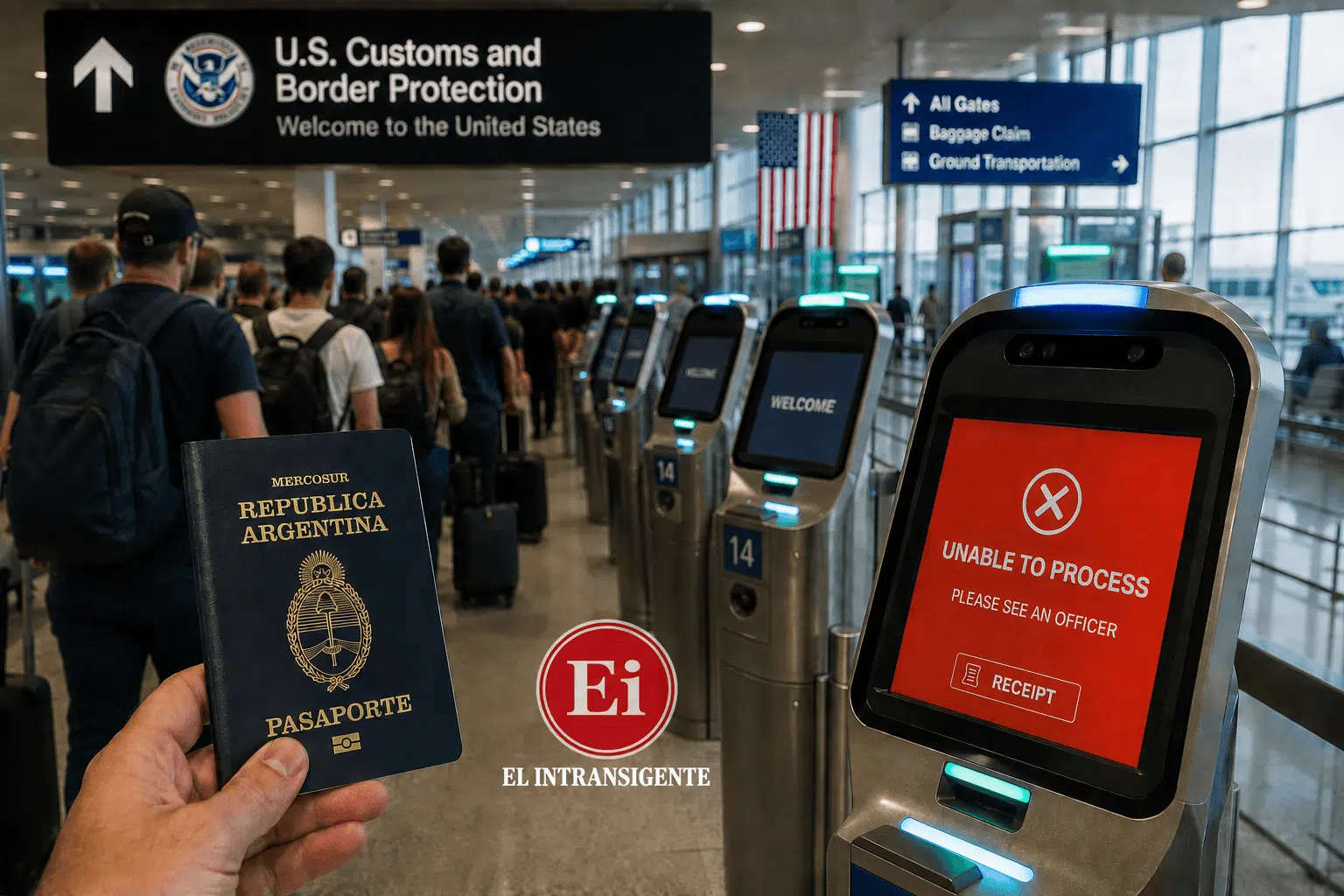 Pasaporte argentino con problemas en USA