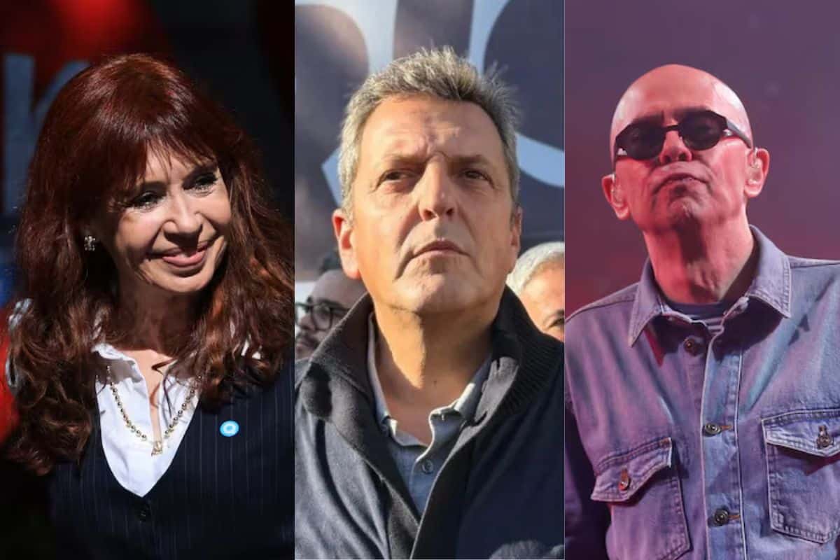 Cristina Kirchner,Sergio Massa y el Indio Solari