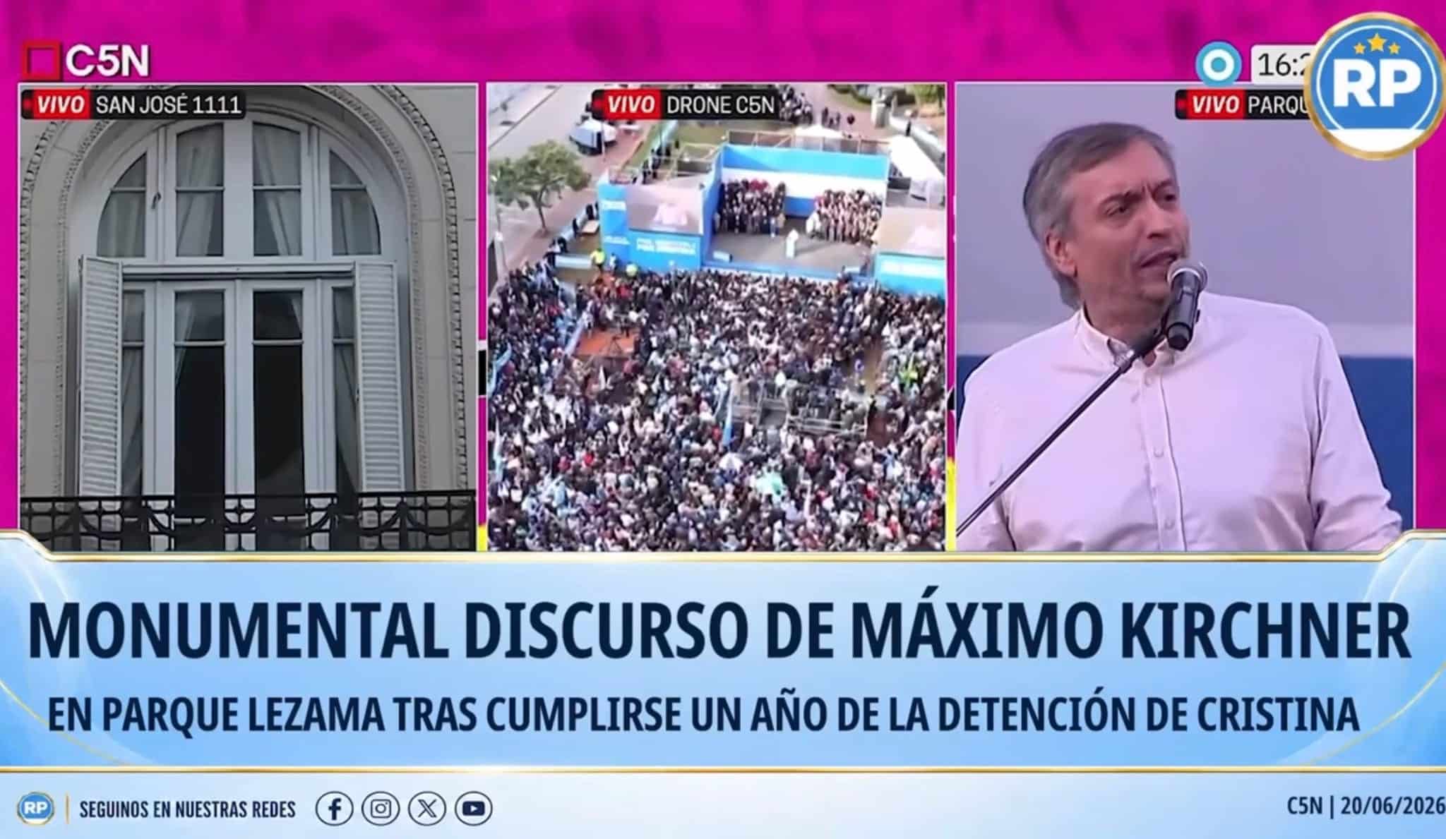 Máximo kirchner en parque Lezama