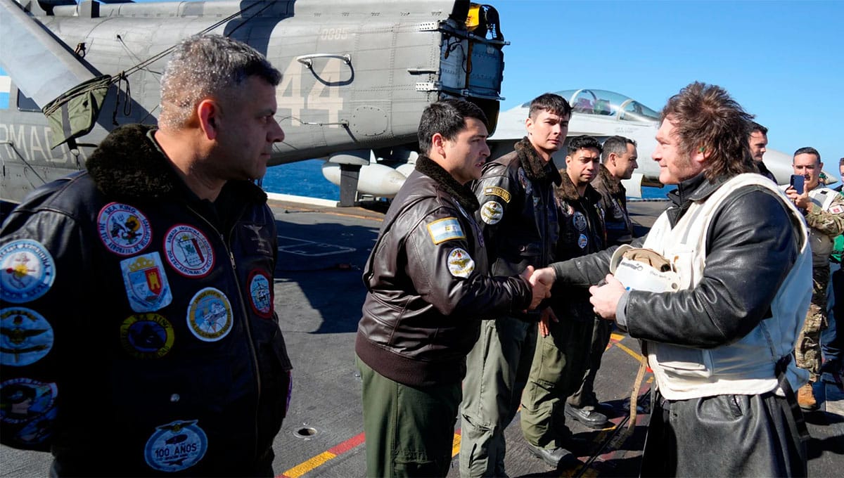 Javier Milei USS Nimitz