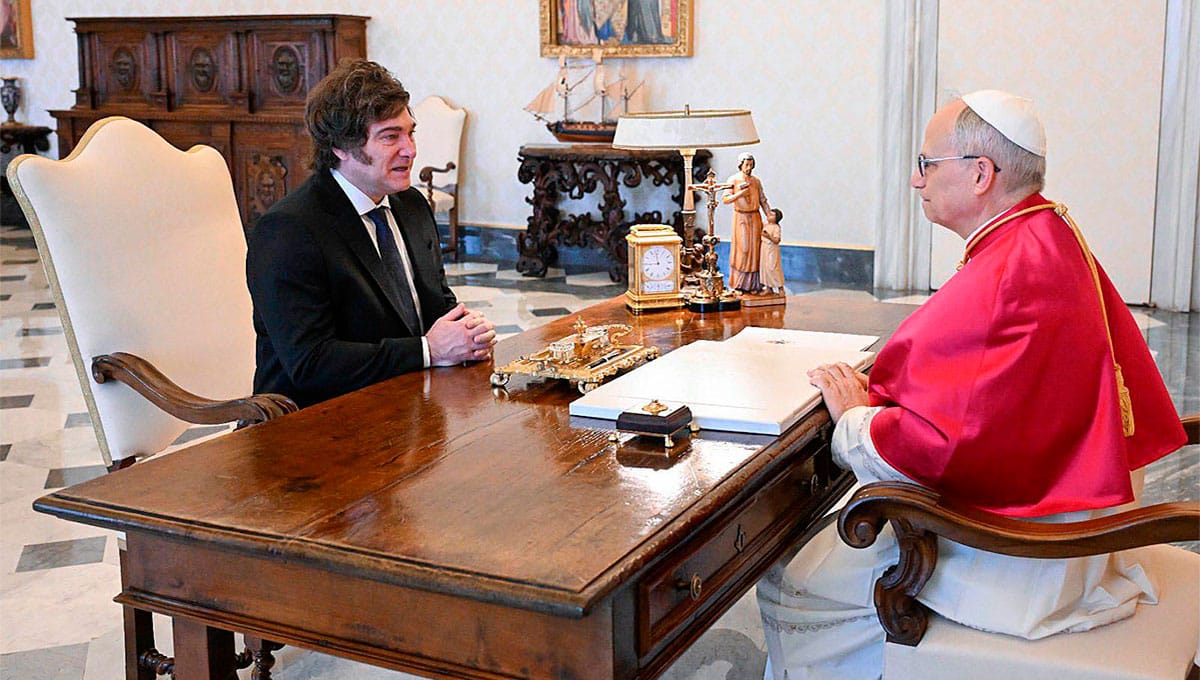 Javier Milei Papa León XIV