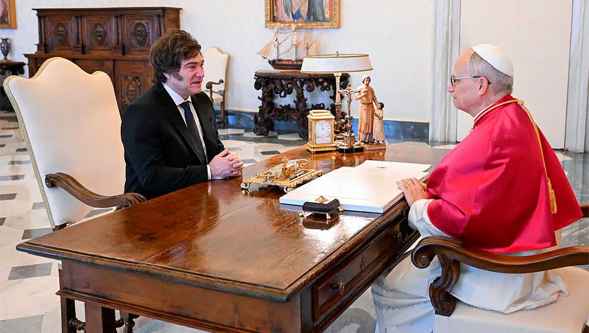 Javier Milei Papa León XIV