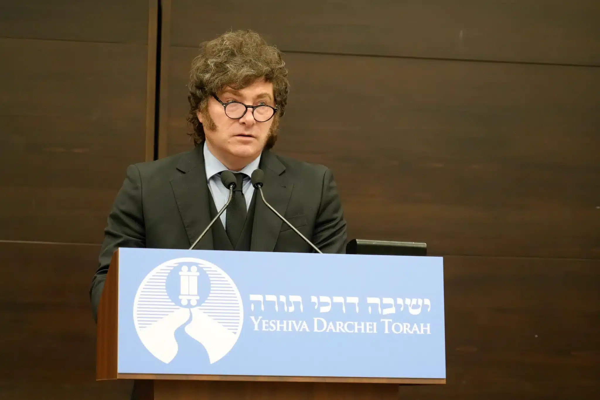 Javier Milei expuso sobre moral y economía en Nueva York tras recibir el Premio Ohev Yisrael